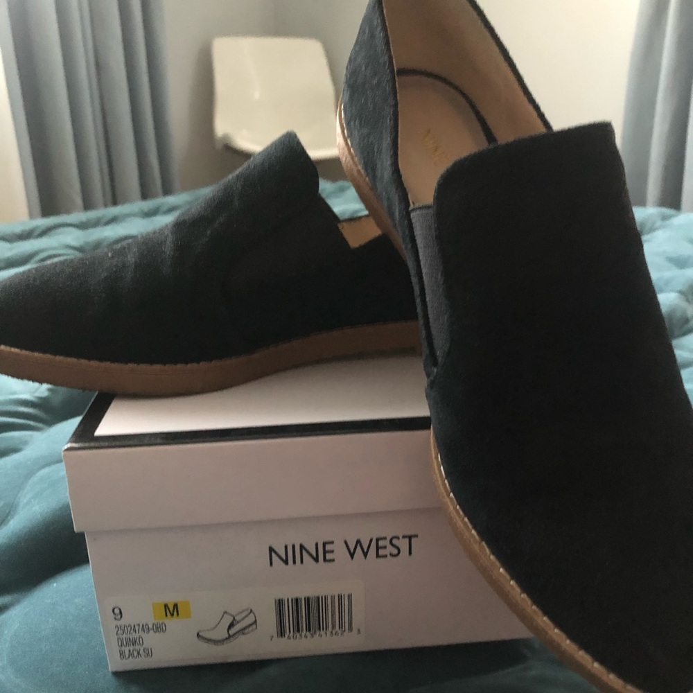 Nine West black loafers